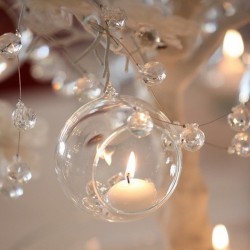 BOMBKI szklane dekoracja świąteczna DIY 4szt