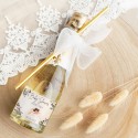 WINO MUSUJĄCE bezalkoholowe Baby Shower Z IMIENIEM Boho Buciki 200ml