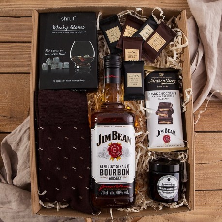 PODZIĘKOWANIE Dla Chrzestnego na Chrzest box Z IMIENIEM Zestaw Jim Beam MEGA