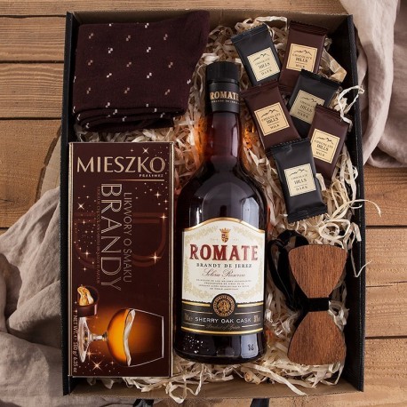 PREZENT świąteczny dla Niego Z PODPISEM Zestaw z Brandy MEGA