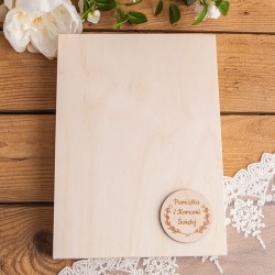 BIBLIA na Komunię w drewnianym pudełku Z PERSONALIZACJĄ dla dziewczynki Floral Girl