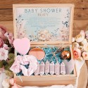 PREZENT na Baby Shower dla przyszłej Mamy w skrzynce Z PODPISEM Zestaw kosmetyczny z krówkami